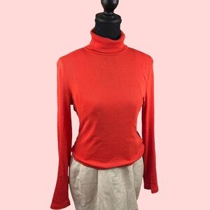 Madewell Red Turtleneck Sweater